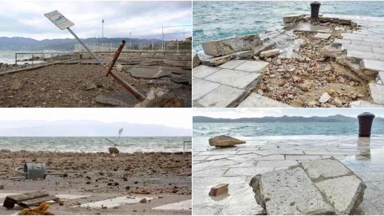 Posljedice pro&scaron;lotjednog juga: Zadar i Rijeka zbrajaju &scaron;tetu u milijunima, valovi odvalili plaže