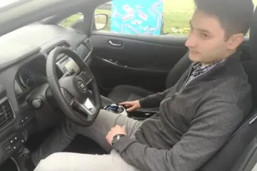 Testna vožnja električnog automobila Nissan Leaf u organizaciji REA Sjever u Koprivnici