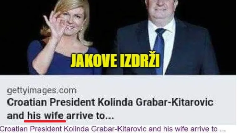 'Kolinda u pratnji supruge': Jakov ponovno mora 'izdržati' zbog urnebesnog gafa poznate foto-agencije