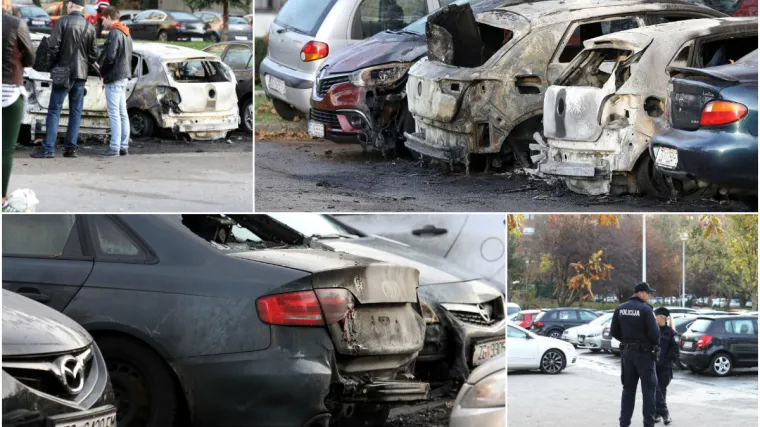 Podmetnut požar u Maksimiru, izgorjela čak četiri automobila, a jo&scaron; su četiri o&scaron;tećena