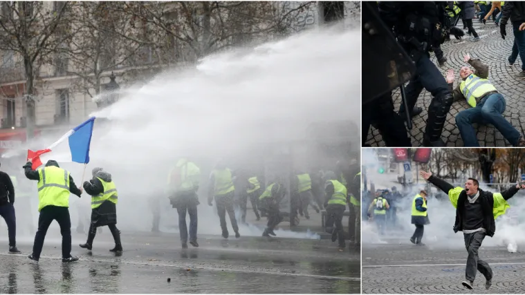 Ratno stanje zbog poskupljenja goriva: Policija suzavcem i vodenim topovima obuzdava Francuze