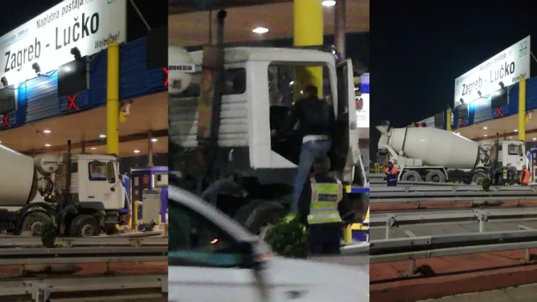 Dogodila se nesreća na naplatnoj postaji Lučko: U naplatnu kućicu zabila se mje&scaron;alica za beton