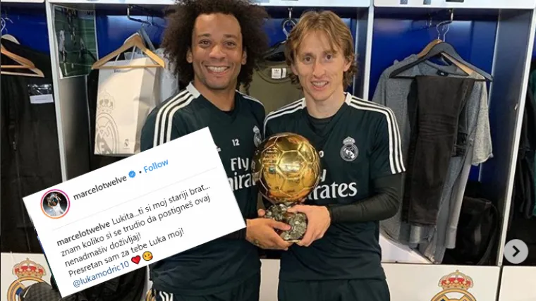 Ramos se hvali Lukinom Zlatnom loptom, Marcelo mu čestitao na hrvatskom: 'Presretan sam za tebe!'