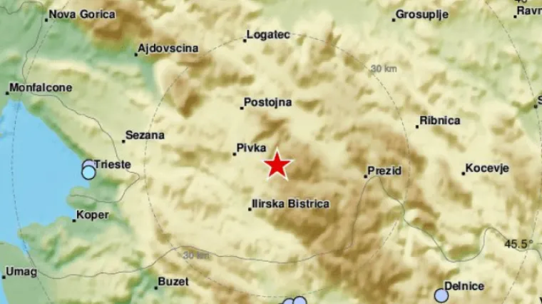Potres jačine 3,4 po Richteru pogodio Ilirsku Bistricu, osjetio se u Rijeci i Opatiji