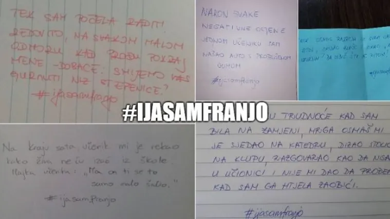 Pokret '#ijasamfranjo' kao glas zlostavljanih profesora: 'Pu&scaron;i ku*ac kravo, zna&scaron; li ti tko je moj tata?'