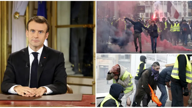 Macron poku&scaron;ava smiriti bijes 'žutih prsluka': 'Za nasilje neće biti milosti'