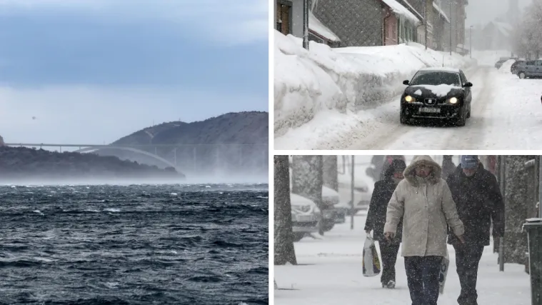 Stiže prava zima: Snijega će biti i u nizinama, a orkanska bura stvarat će probleme na moru