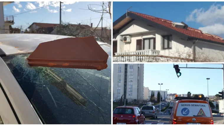 VIDEO Bura paralizirala Dalmaciju: Udari jači od 160km/h i&scaron;čupaju stabla, tende, stradale kuće..