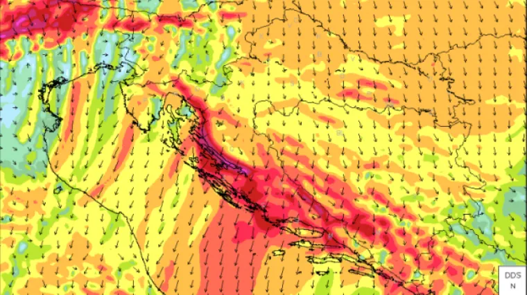 Orkanski udari vjetra dosegnut će i 150 km/h, već jutros je zatvorena dionica A1