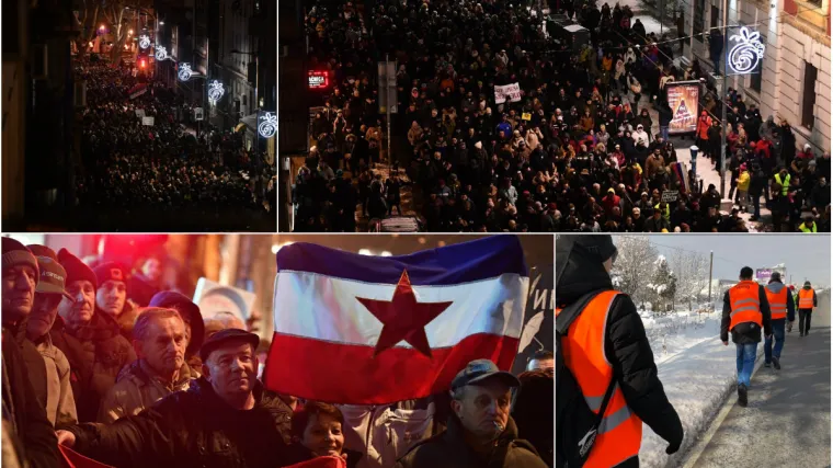 'Mi smo uz narod, a ne lopove'; Nekoliko građana pje&scaron;ači 200 kilometara prema BG-u; 'Oni su simbol'