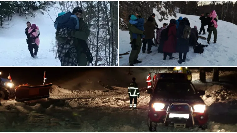 Velika požrtvovnost policajaca: Trudnicu u devetom mjesecu trudnoće nosio kroz snijeg