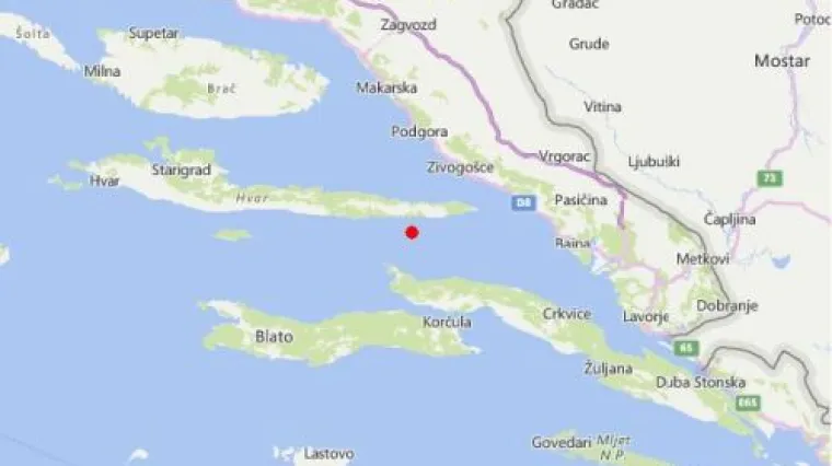 Potres umjerene jakosti osjetio se od Splita do Stona