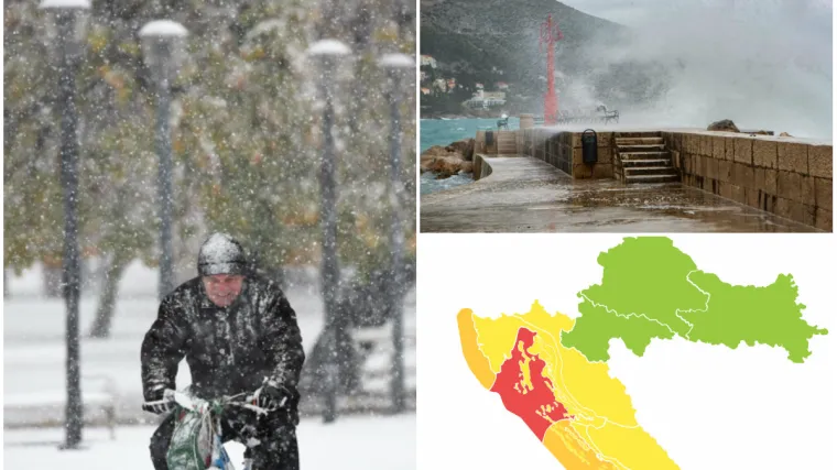 Upaljen crveni alarm, bura će udarati do 120 km/h, a ni snijeg nas neće zaobići