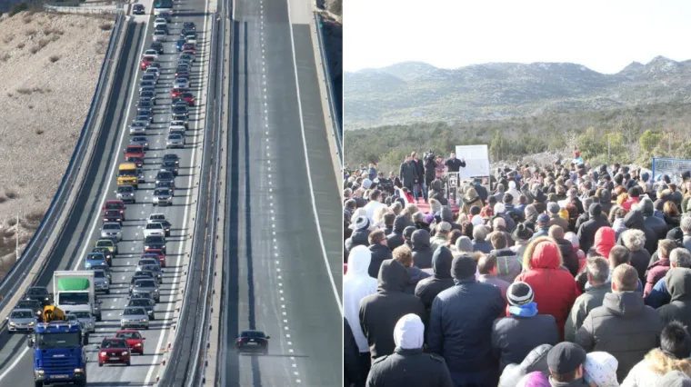 Prosvjednici blokirali autocestu zbog tunela kroz Biokovo: 'Nećemo stati na ovome!'