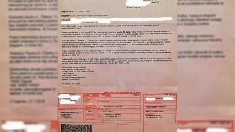 Dobili ste ovakav račun? Ne trebate ga platiti. To vam ne &scaron;alje država niti Porezna uprava