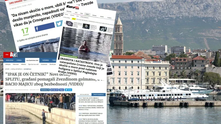 Srpski mediji o napadu u Splitu: 'Usta&scaron;e tukle vaterpoliste, skakali u more da bi izvukli živu glavu'