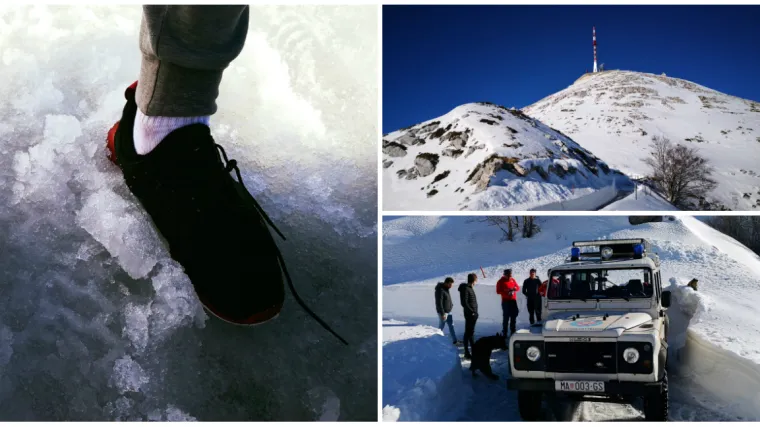 Upla&scaron;en pozvao pomoć: Na snijegom zatrpano Biokovo krenuo u - tenisicama!