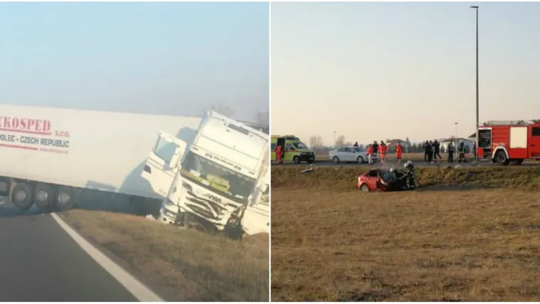 FOTO Te&scaron;ka prometna nesreća: U sudaru kamiona i automobila poginuo 23-godi&scaron;njak