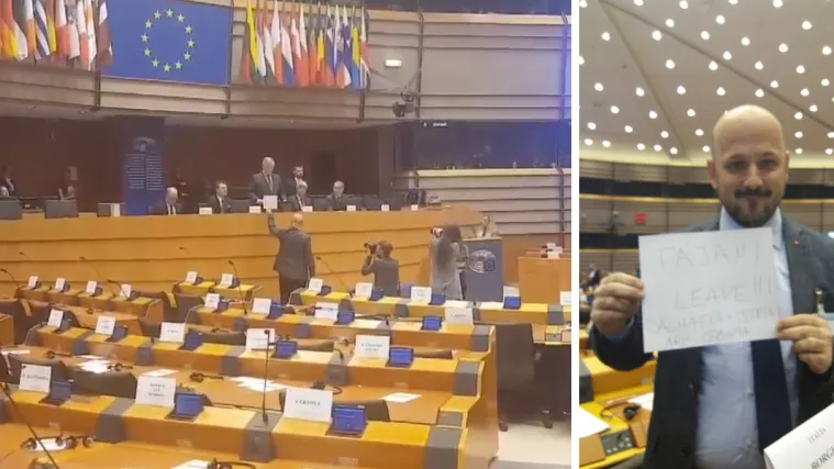 Marasov show u Bruxellesu: Pogledajte kako se osvetio Tajaniju za prisvajanje Istre i Dalmacije