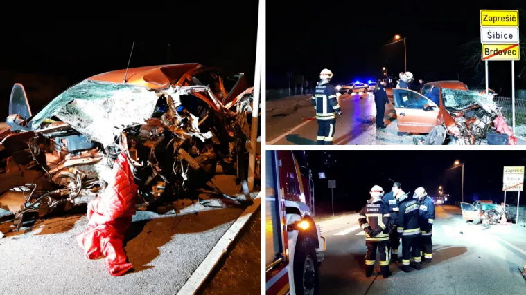 Te&scaron;ka nesreća kod Zapre&scaron;ića:  Vatrogasci izvlačili ozlijeđene djevojke iz smrskanog auta