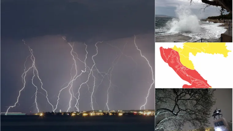 Pad temperature, orkanski udari vjetra i valovi veći od 4 metra