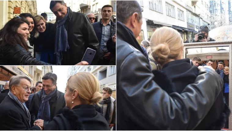 FOTO Predsjednica i Borut Pahor na neformalnom radnom ručku, a onda je u kadar uletio i Ćiro!