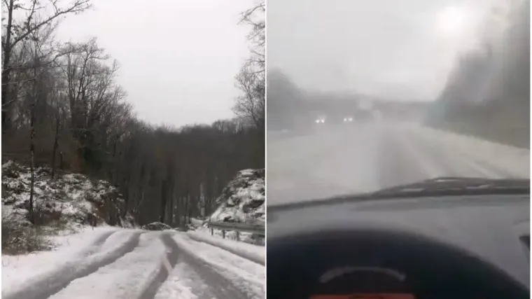 Zabilježeno je vi&scaron;e od 2000 udara munje uz silovitu tuču, Gorski kotar pod snijegom