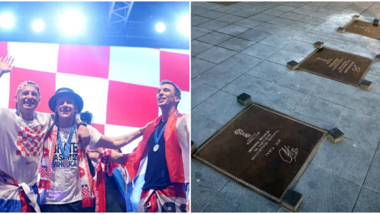 VIDEO Mandžukić i Olić razveselili klince na svečanom otkrivanju spomen-ploča u Slavonskom Brodu