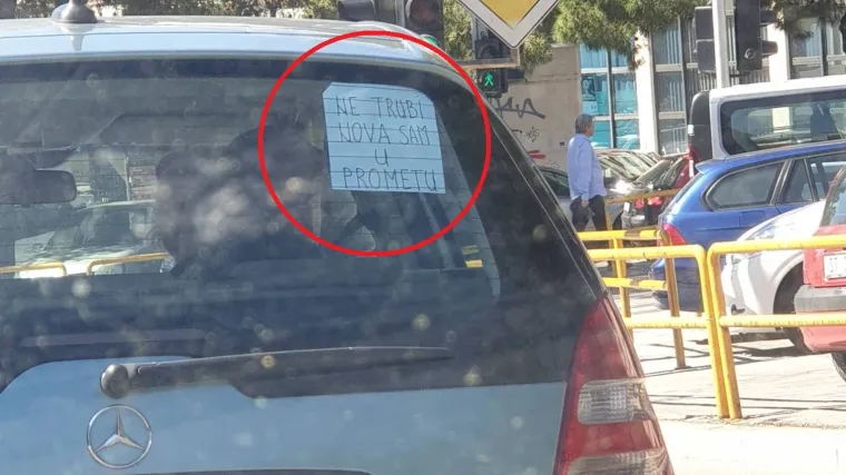 Jedna Splićanka se sna&scaron;la: Simpatičnom porukom zamolila vozače da joj ne trube!