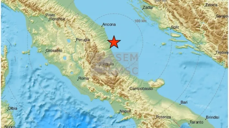 Umjereni zemljotres najjače se osjetio na talijanskoj obali