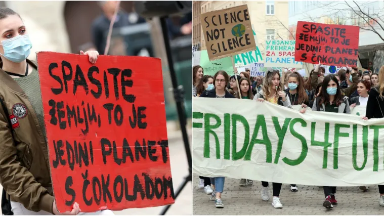 Učenici jo&scaron; jednom prosvjedovali za klimu: 'Spasite Zemlju, to je jedini planet s čokoladom'