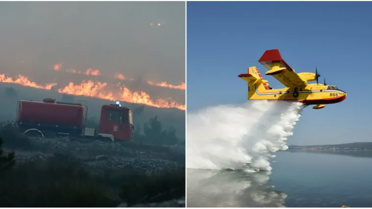 Požar prijetio kućama u Sumpetru kod Omi&scaron;a: 'Okružili smo ga i čekamo pomoć kanadera'