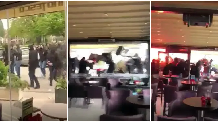 NOVA SNIMKA Pogledajte trenutak napada Torcide na Boyse: Letjeli su stolovi, baklje...