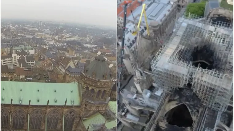 Panoramske snimke dronom otkrivaju sav užas požara čuvene katedrale