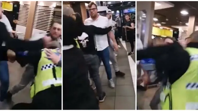 &Scaron;okantan video! Trojica na jednoga: Za&scaron;titara u restoranu tukli &scaron;akama, cipelarili...