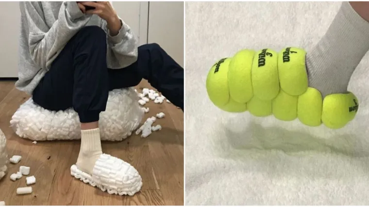 Ona je Instagram senzacija jer radi papuče od svih materijala, pa i od teniskih loptica
