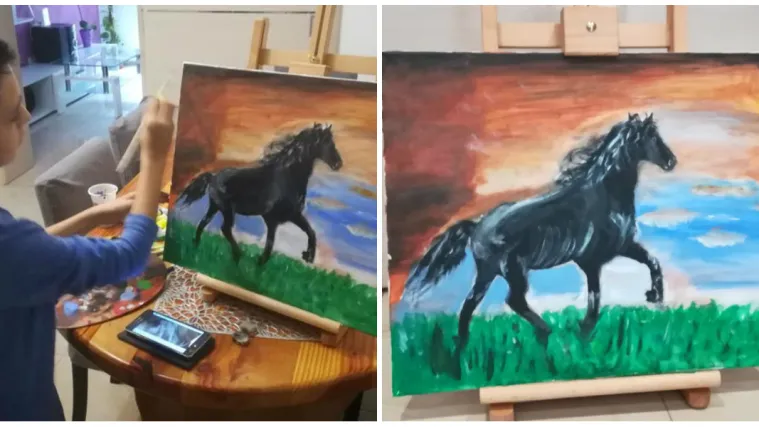 Ovaj dječak je čudo! 'Međimurski Picasso' novom slikom konja odu&scaron;evio sve