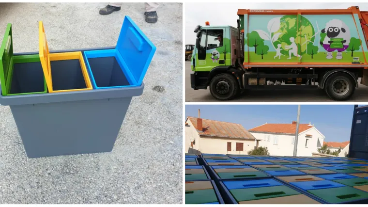 I ovčica Emili se pridružila! Otočna općina prva u Hrvatskoj besplatno dijeli kante za odvajanje otpada