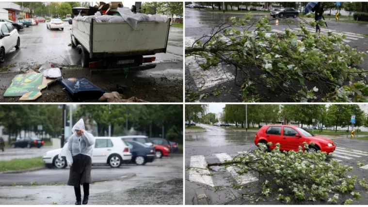 Zagreb na udaru olujnog vjetra! Policija izdala upozorenje: 'Ne izlazite iz kuće ako ba&scaron; ne morate!'