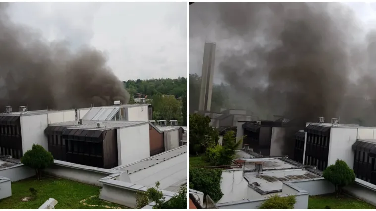 VIDEO Crni, gusti dim na Ksaveru: Gorjelo kod HAMAG-a, evakuirali studente obližnjeg fakulteta