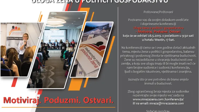 Prijavite se i sudjelujte besplatno na konferenciji: Uloga žena u politici i gospodarstvu