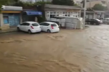 Jak pljusak pogodio Brač, Brela i Makarsku, pogledajte snimku