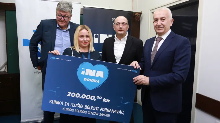 Ček od 200.000 kuna! INA pomaže u provođenju Programa transplantacije pluća