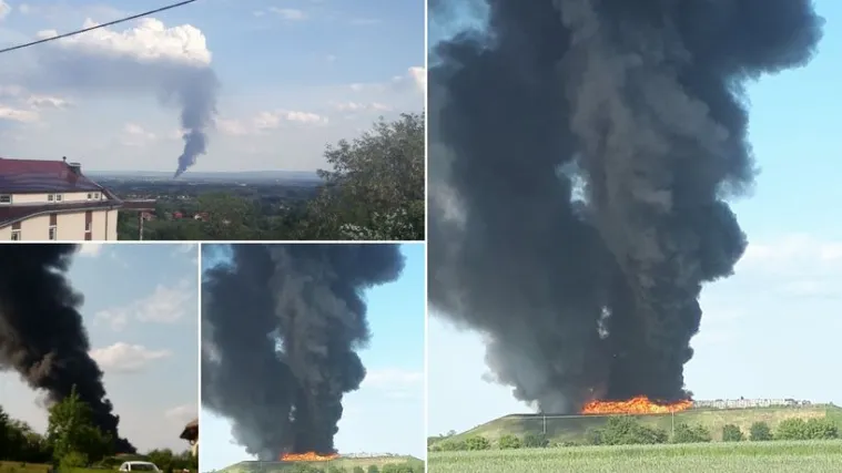 VIDEO, FOTO Gusti, crni dim nadvio se nad Međimurjem, gori odlagali&scaron;te otpada kod Čakovca