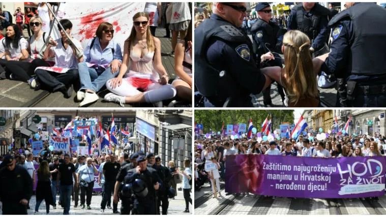 VIDEO Pjevao i Thompson: U 'Hodu za život' 7000 ljudi, privedeno 13 članova Crvenog otpora