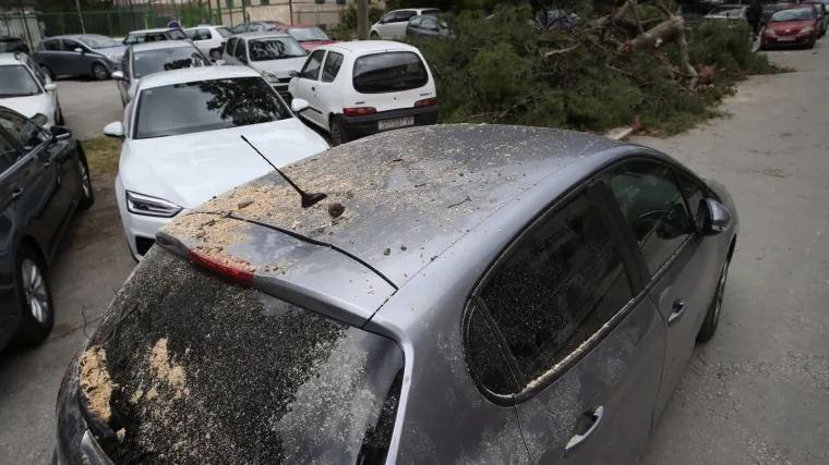 'Kataklizmični' prizori u Splitu: Stabla noćas uni&scaron;tila automobile!