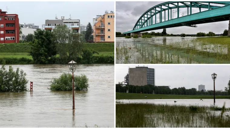 FOTO Pripremno stanje obrane od poplave! Sava u Zagrebu se izlila iz korita