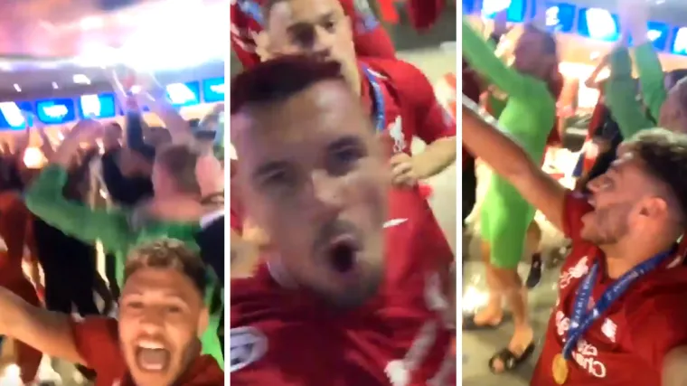 VIDEO Kaos u svlačionici Liverpoola: Pogledajte kako su Lovren i dru&scaron;tvo proslavili titulu europskih prvaka