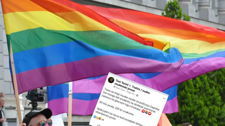 Sramotna objava homofoba! Nudi novac onima koji uklone zastave duginih boja u Zagrebu