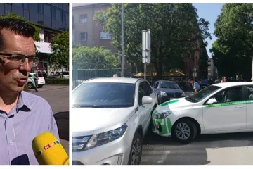 VIDEO Bunjac se autom Živog zida zabio u taksi koji je odletio u parkirano vozilo: 'Nije moj dan'